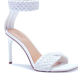 Adalie White Woven Sandals.